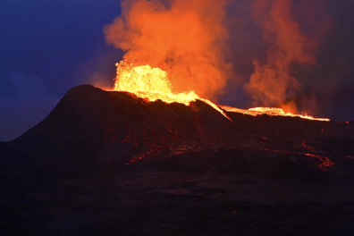 Volcan du Geldingadalir - Eruption paroxysmique du 1er Juillet 2021 - 1mn 17s